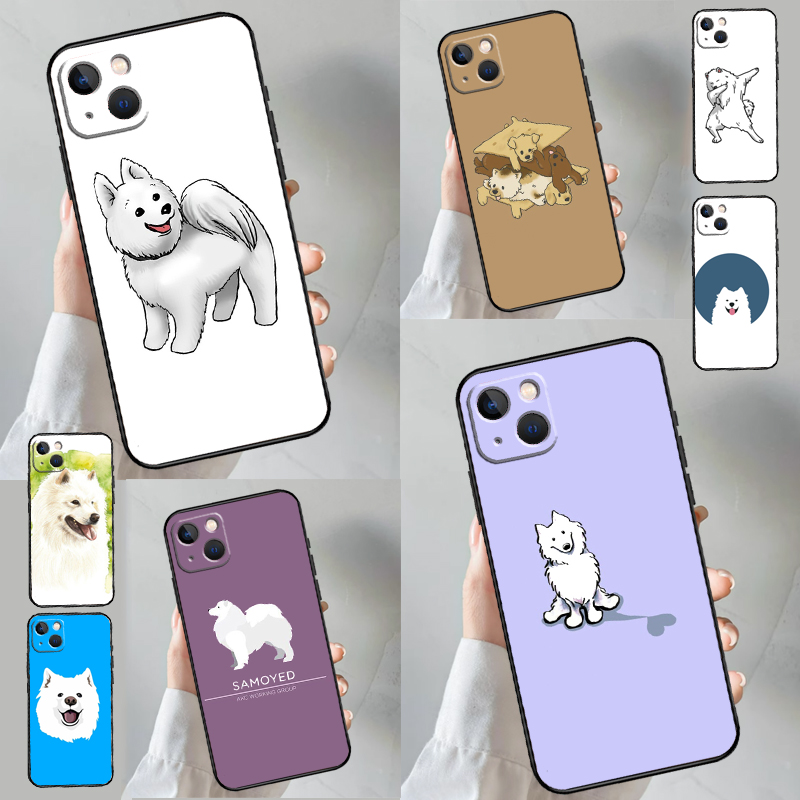 Oppo Reno 12 - Cartoon Samoyed Dog Case For OPPO