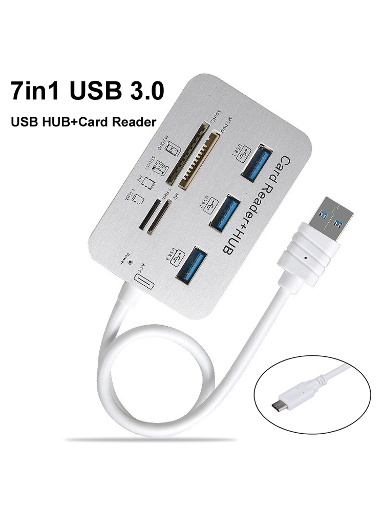 7in1 3 Ports USB TYPE C 3.0 HU - đánh giá và giá Usb Hub Type C