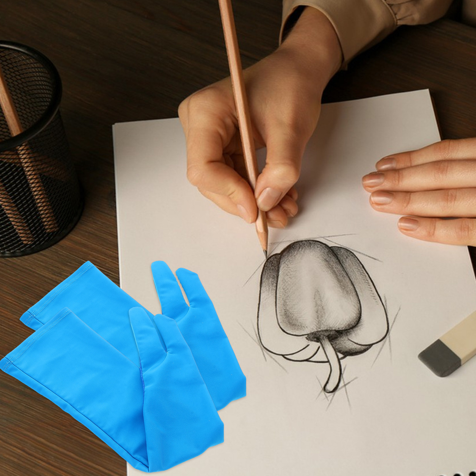 1Pair Drawing Glove Two-Finger - đánh giá và giá Drawing Glove Artist
