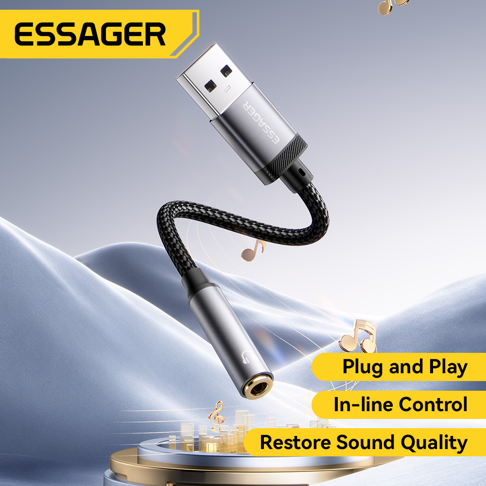 Essager USB To 3.5mm Audio Cab - đánh giá và giá Wired Earphone Lightning