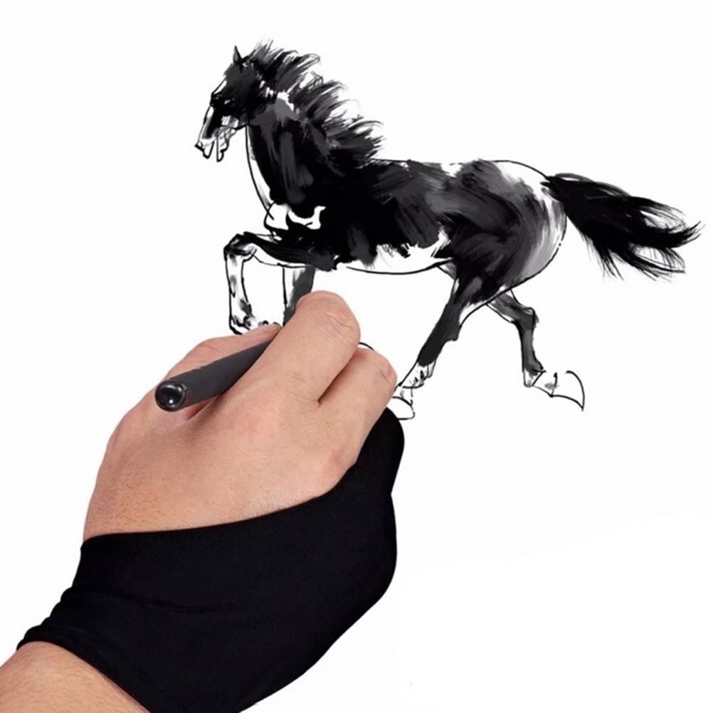 Black 2 finger artist glove an - đánh giá và giá Drawing Glove Artist